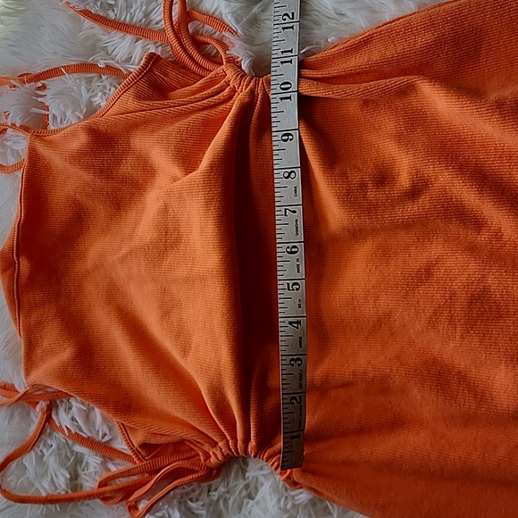 Zara Orange Sleeveless Dress Size L - Picture 9 of 11